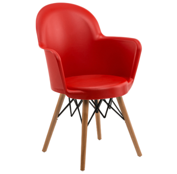 Кресло Tilia Gora-V ножки буковые красное