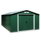 Сарай металлический ECO 362,7x322x196 см зеленый с белым