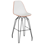 Стілець барний Tilia Eos-M ніжки металеві фарбовані світло-коричневий - біла слонова кістка