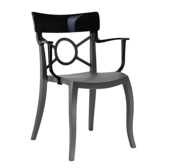 Кресло Papatya Opera-K сиденье антрацит, верх черный