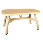 Стол овальный Irak Plastik King 90x150 тик