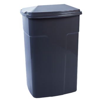 Бак для сміття 90 л темно-сірий - сірий