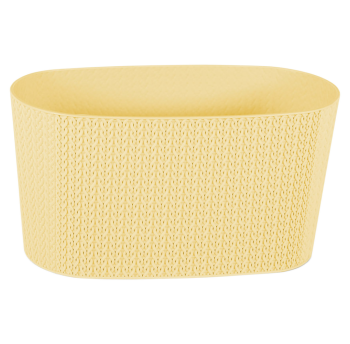 Горшок для цветов балконный с дренажем Sumela 4,7 л желтый