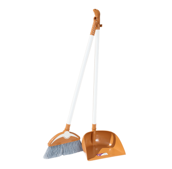 Метла с совком Irak Plastik Dodo кремовый