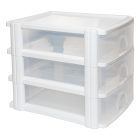 Комод-мини три секции А4 прозрачно-белый