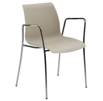 Кресло Tilia Laser ножки хромированные бежевое