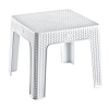 Стіл до шезлонга під ротанг 45x45 білий Irak Plastik 