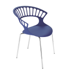 Крісло Papatya Tiara пурпурний, база хром