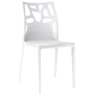 Стілець Papatya Ego-Rock біле сидіння, верх білий