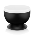 Горщик для квітів Guvvech 1,1 л овальний чорний