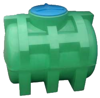 Емкость 500 л усиленная с ребром горизонтальная зеленая