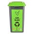 Бак для сортировки мусора 50 л Planet "Стекло" антрацитовый-зеленый