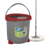 Набір для прибирання Planet Spin Mop Joker 15 л сірий з червоним Набір для прибирання Planet Spin Mop Joker 15 л сірий з червоним