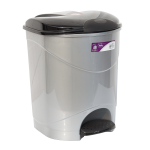 Відро для сміття з педаллю Irak Plastik Bella №1 12л сірий металік