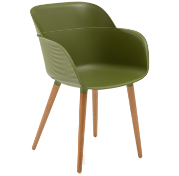 Кресло Tilia Shell-N ножки буковые хаки