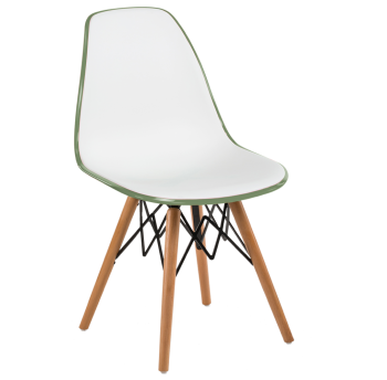 Стілець Tilia Eos-V ніжки букові хакі - біла слонова кістка