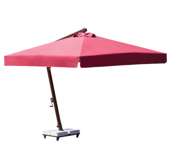 Зонт Banana Classic квадратный 3 x 3 м красный рама коричневая