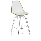 Стілець барний Tilia Eos-M ніжки металеві хромовані хакі - біла слонова кістка