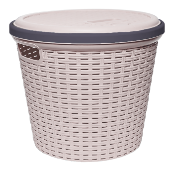 Кошик для білизни під ротанг 13 л пудра