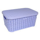 Корзина под ротанг с крышкой 5 л сиреневая