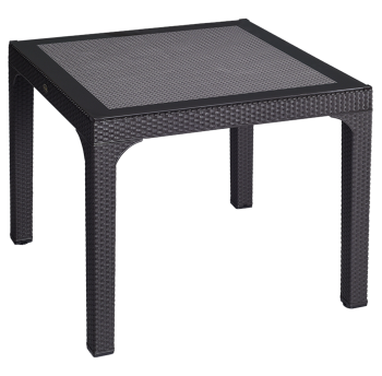 Стіл квадратний Irak Plastik Comfort 90x90 під ротанг темно-коричневий