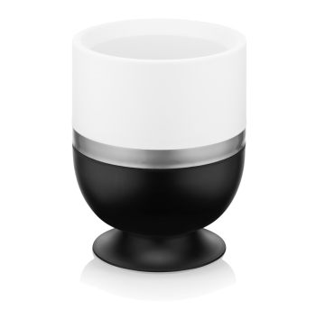 Горшок для цветов Ribbon 1,6 л овальный черный-белый