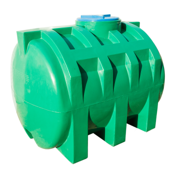 Емкость 1000 л горизонтальная двухслойная зеленого цвета