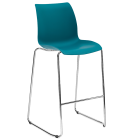 Стілець барний Tilia Laser ніжки хромовані зелена нафта