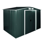 Сарай металевий ECO 262x241x191 см зелений з білим Сарай металевий ECO 262x241x191 см зелений з білим