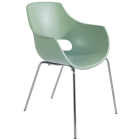 Кресло Papatya Opal-ML PRO зеленый резеда, ножки хром