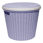 Кошик для білизни під ротанг 13 л бузковий