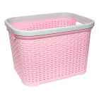 Кошик для білизни під ротанг 35 л рожевий