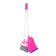Мітла з совком Irak Plastik Polo рожевий