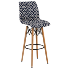 Стілець барний Tilia Laser-V ніжки букові, сидіння з тканиною ARTCLASS 805