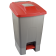 Бак для сміття з педаллю Planet 100 л сіро-червоний