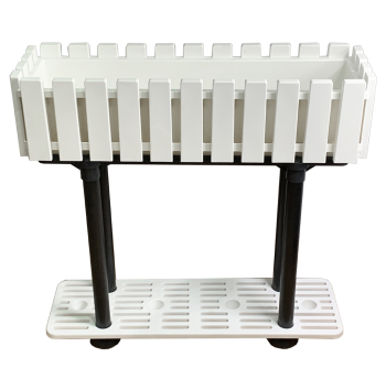 Горшок для цветов балконный с подставкой на ножках Akasya 11 л белый