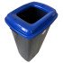 Бак для сортування сміття 70 л Planet "Папір" антрацитовий-синій