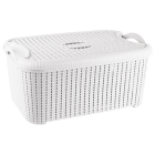Корзина с крышкой Flexi 10 л белая