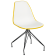 Стілець Tilia Eos-X ніжки металеві фарбовані жовтий - біла слонова кістка