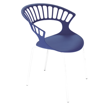 Крісло Papatya Tiara пурпурний, база катафорез білий