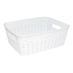 Кошик під ротанг c ручками 2,5 л білий Кошик під ротанг c ручками 2,5 л білий