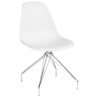 Стілець Tilia Eos-X ніжки металеві хромовані біла слонова кістка - біла слонова кістка
