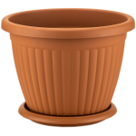 Горщик для квітів з піддоном Kemer 0,7 л теракотовий Горщик для квітів з піддоном Kemer 0,7 л теракотовий