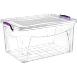 Контейнер на засувках прямокутний глибокий 28 л прозорий