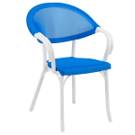 Кресло Tilia Flash-N белая слоновая кость - синий