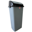 Бак для сміття з поворотною кришкою Planet 70 л сірий-антрацитовий-сірий