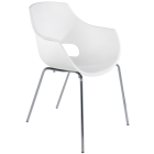 Крісло Papatya Opal-ML PRO білий, ніжки хром