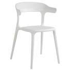Крісло Papatya Luna-Stripe біле сидіння, верх білий