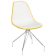 Стілець Tilia Eos-X ніжки металеві хромовані жовтий - біла слонова кістка
