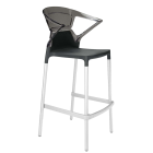 Барне крісло Papatya Ego-K чорне сидіння, верх прозоро-димчастий